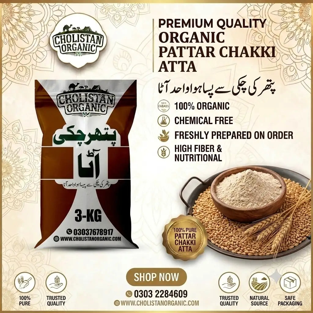 Cholistan Organic Pathar Chakki Atta | 3 KG